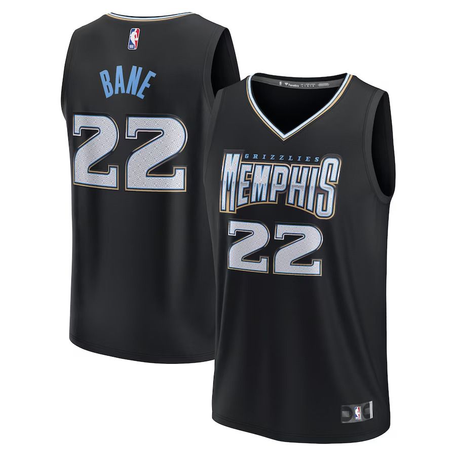 Men Memphis Grizzlies #22 Desmond Bane Fanatics Branded Black City Edition 2022-23 Fastbreak NBA Jersey